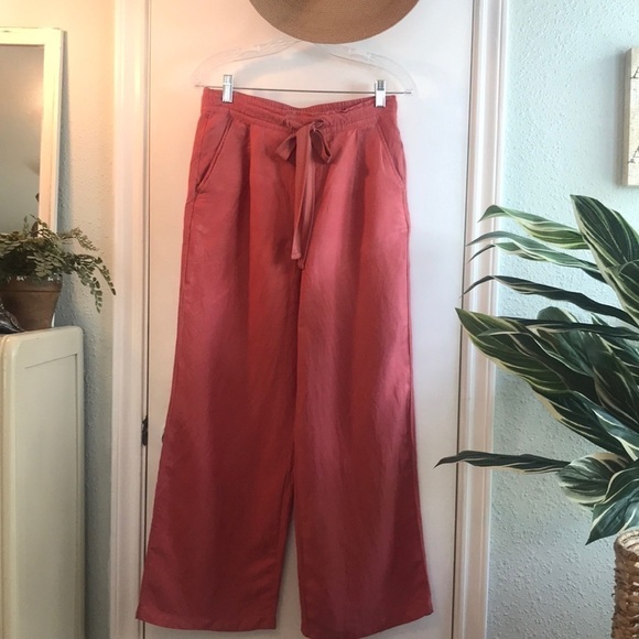 Philosophy Wide Leg Linen Pull Up Pants Size Small - Picture 1 of 13
